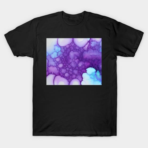 Purple Fractal Series Design 2 T-Shirt by BubbleMench